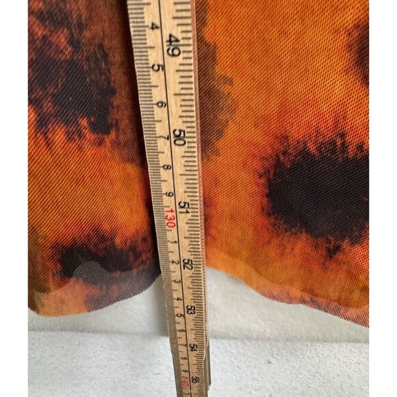 Zara Tulle Blogger's fav Halter Brown & Orange Maxi Dress sz S - Picture 9 of 11